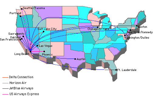 LGB Destination Map